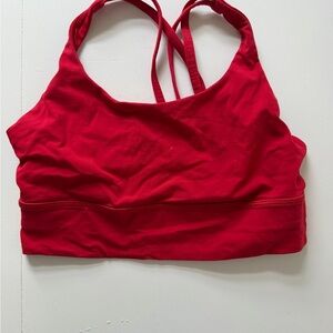 lululemon athletica Red Strappy Athletic Sports Bra